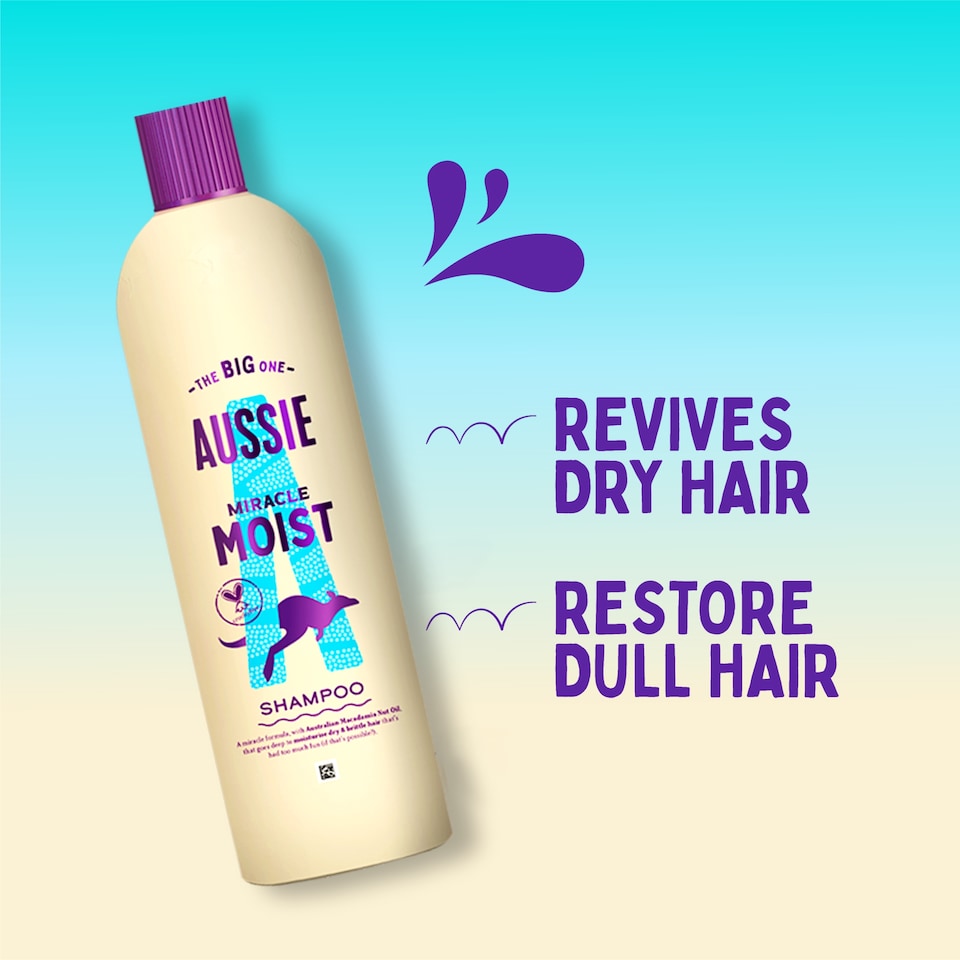 Aussie Miracle Moist Shampoo, 400ml