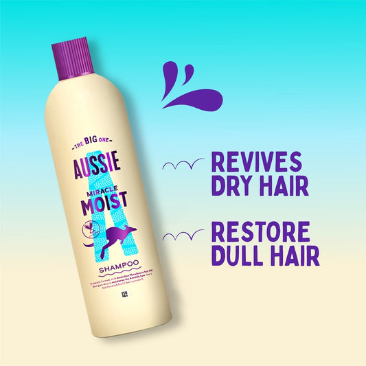 Aussie Miracle Moist Shampoo, 400ml