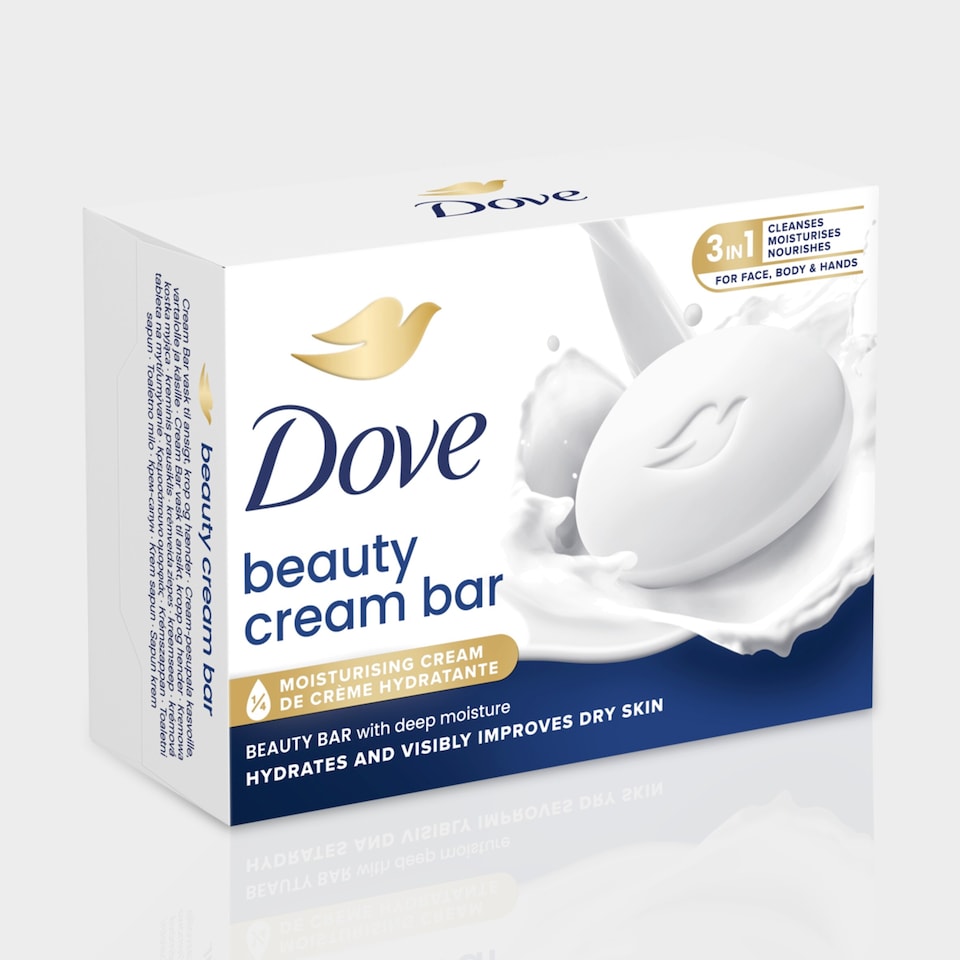 Dove Original 3-in-1 Beauty Bar Hand Soap, 2 x 90g