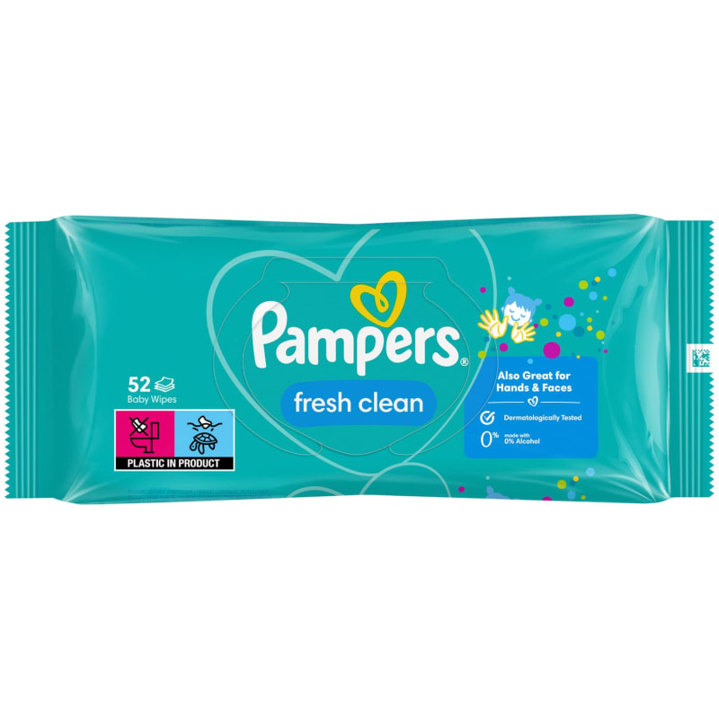 Pampers Fresh Clean Baby Wipes 52 pack