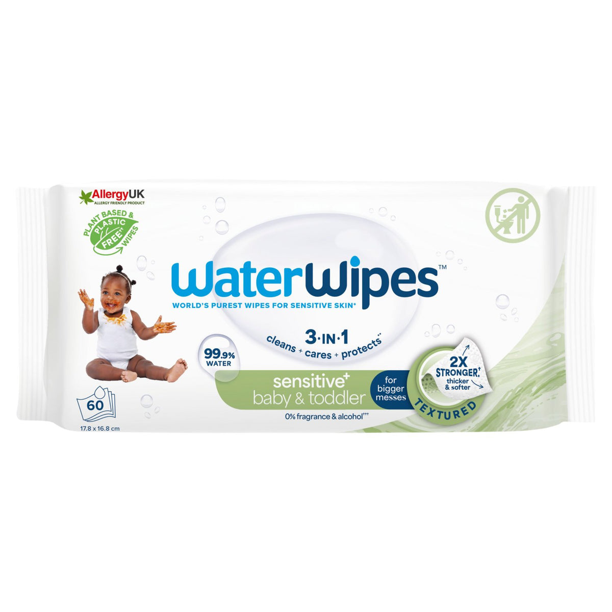 WaterWipes Textured Clean Baby Wipes 60 pack
