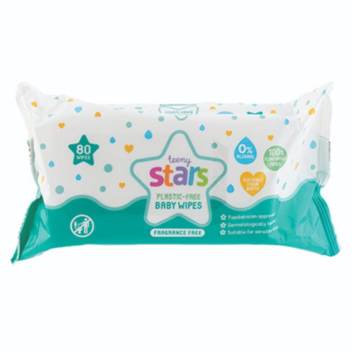 Teeny Stars Baby Wipes Fragrance Free 80 pack
