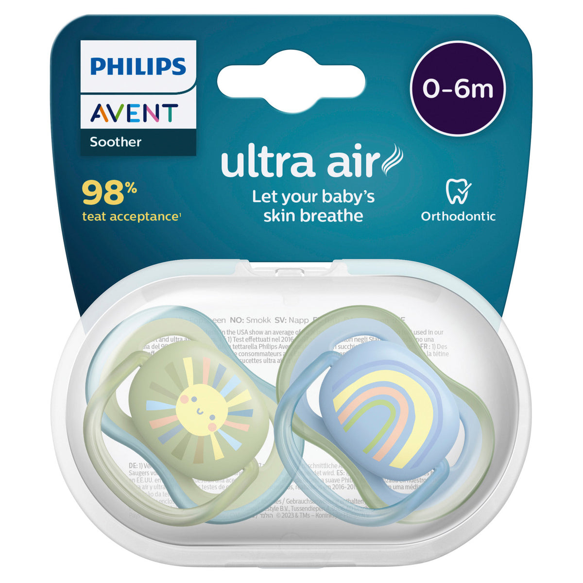 Philips Avent Ultra Air Soother 0-6 Months 2 pack