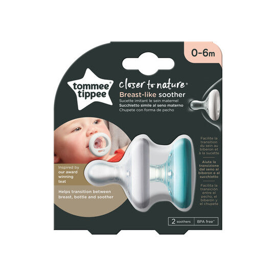 Tommee Tippee Breast-like Soother 0-6 Months 2 pack