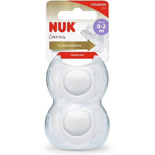 NUK Genius Orthodontic Soother 0-2 Months 2 pack