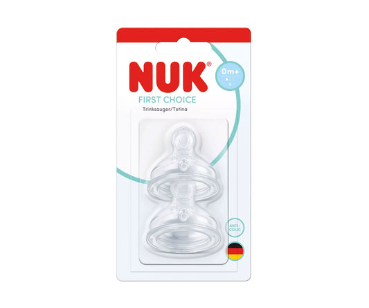 NUK First Choice Silicone Bottle Teats Size S 2 pack