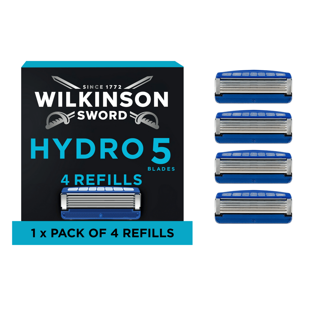 Wilkinson Sword Hydro 5 Razor Blade Refills 4 Pack product image
