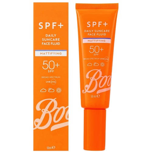 Boots SPF+ Mattifying Daily Suncare Face Fluid SPF50+ 50ml product image