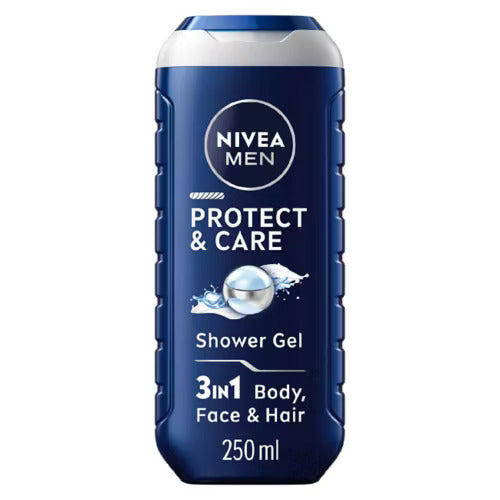 Nivea Men Protect & Care Moisturising Shower Gel with Aloe Vera for Body, Face & (250g)