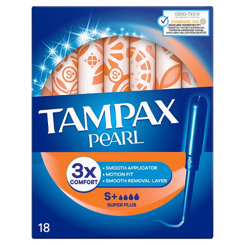 Tampax Super Plus Pearl Applicator Tampons 18 Pack (120g)