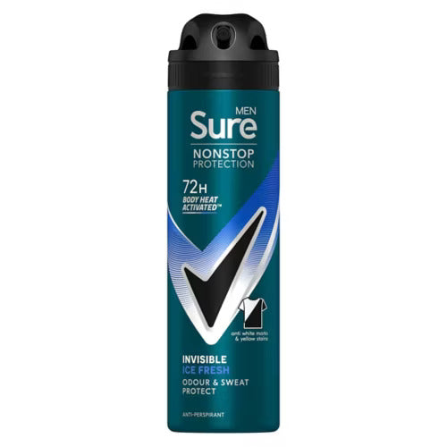 Sure Men Nonstop Protection Anti-Perspirant Aerosol Invisible Ice Fresh (150g)