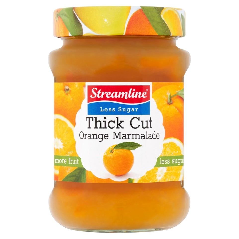 Streamline Reduced Sugar Thick Cut Orange Marmalade 340g