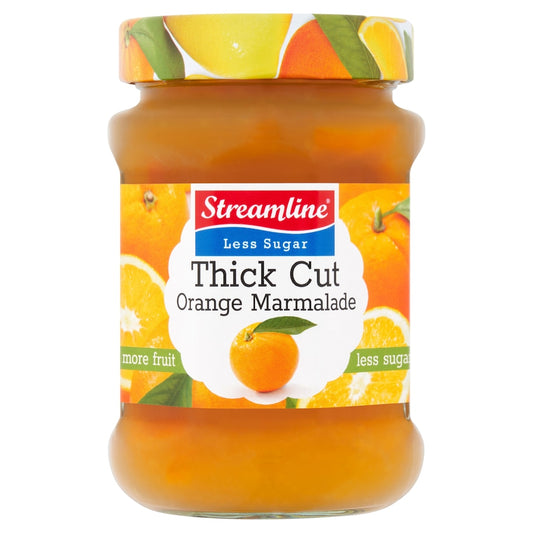 Streamline Reduced Sugar Thick Cut Orange Marmalade 340g