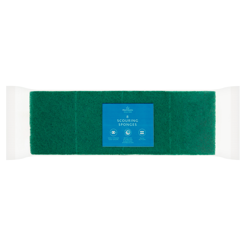 Morrisons Non-Scratch Scouring Sponges 8 Pack