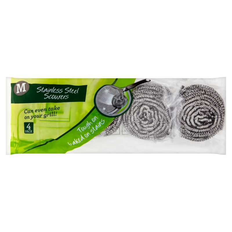 Morrisons Stainless Steel Scourers 4 Pack