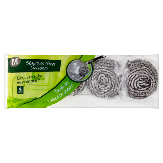 Morrisons Stainless Steel Scourers 4 Pack