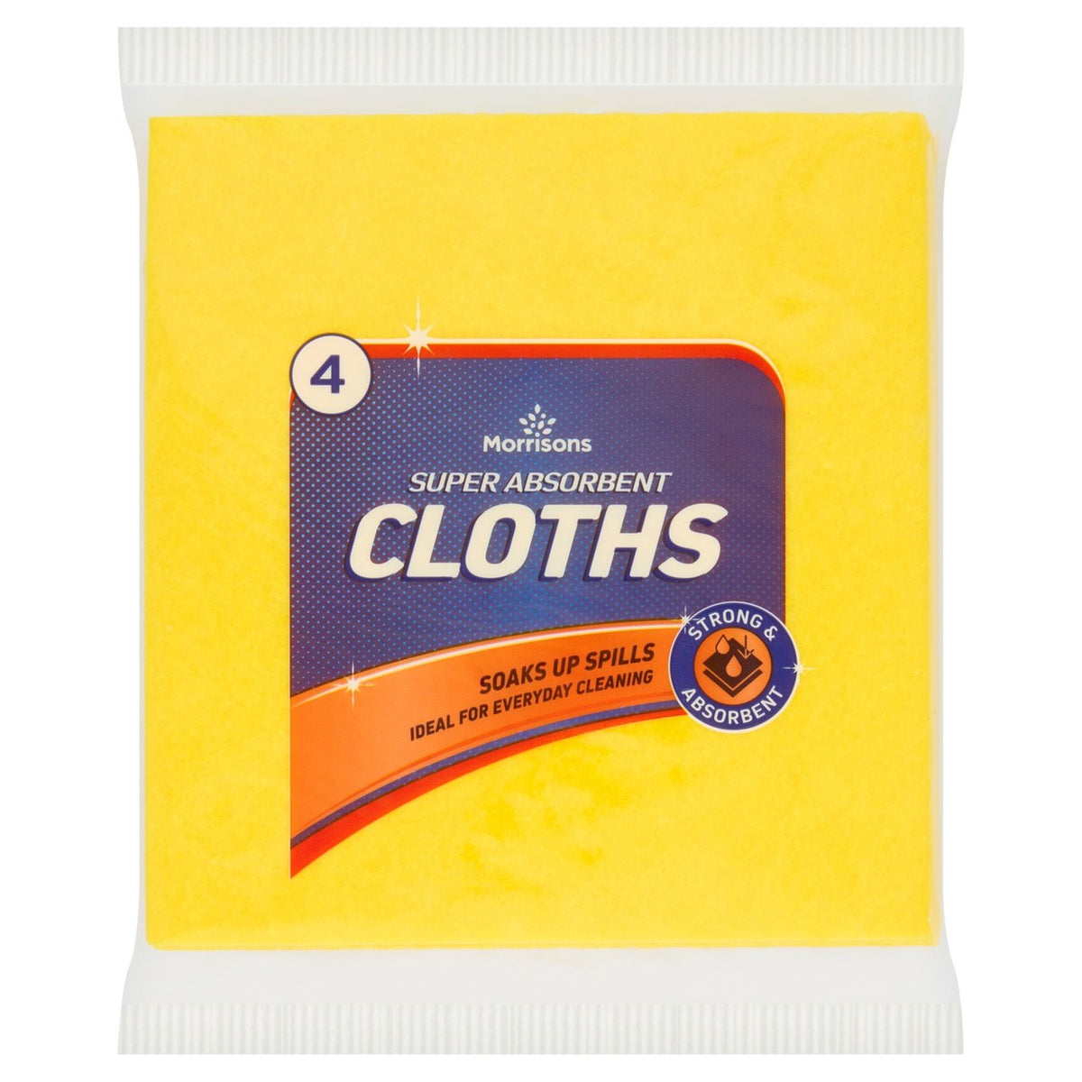 Morrisons Super Absorbent Cloths 4 Pack