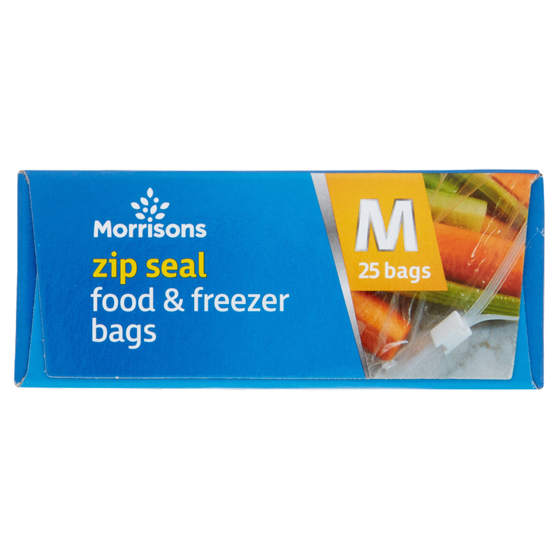 Morrisons Medium Zip Seal Food & Freezer Bags 25 Pack
