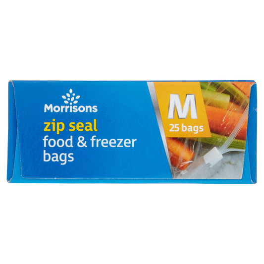 Morrisons Medium Zip Seal Food & Freezer Bags 25 Pack