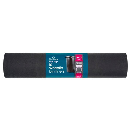 Morrisons 240L Flat Top Wheelie Bin Liners 10 Pack