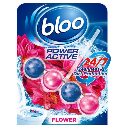Bloo Blue Active Fresh Flowers Toilet Rim Block