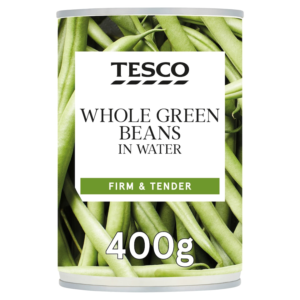 Tesco Whole Green Beans in Water 400g