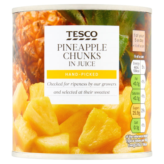 Tesco Pineapple Chunks in Juice 425g