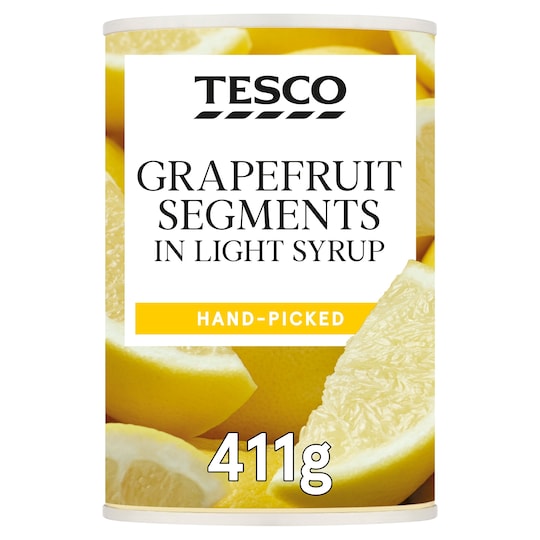 Tesco Grapefruit Segments in Light Syrup 411g