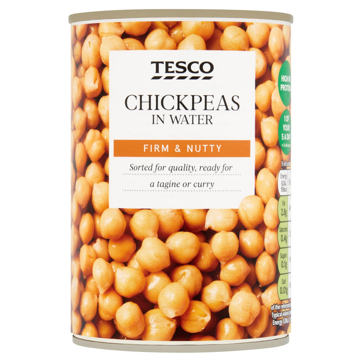 Tesco Chickpeas in Water 400g can