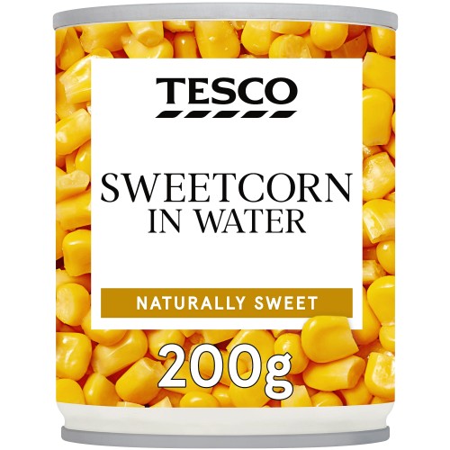 Tesco Naturally Sweet Sweetcorn 200g can