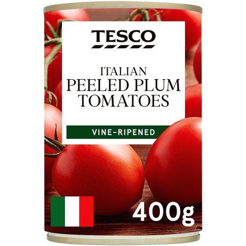 Tesco Italian Peeled Plum Tomatoes 400g can