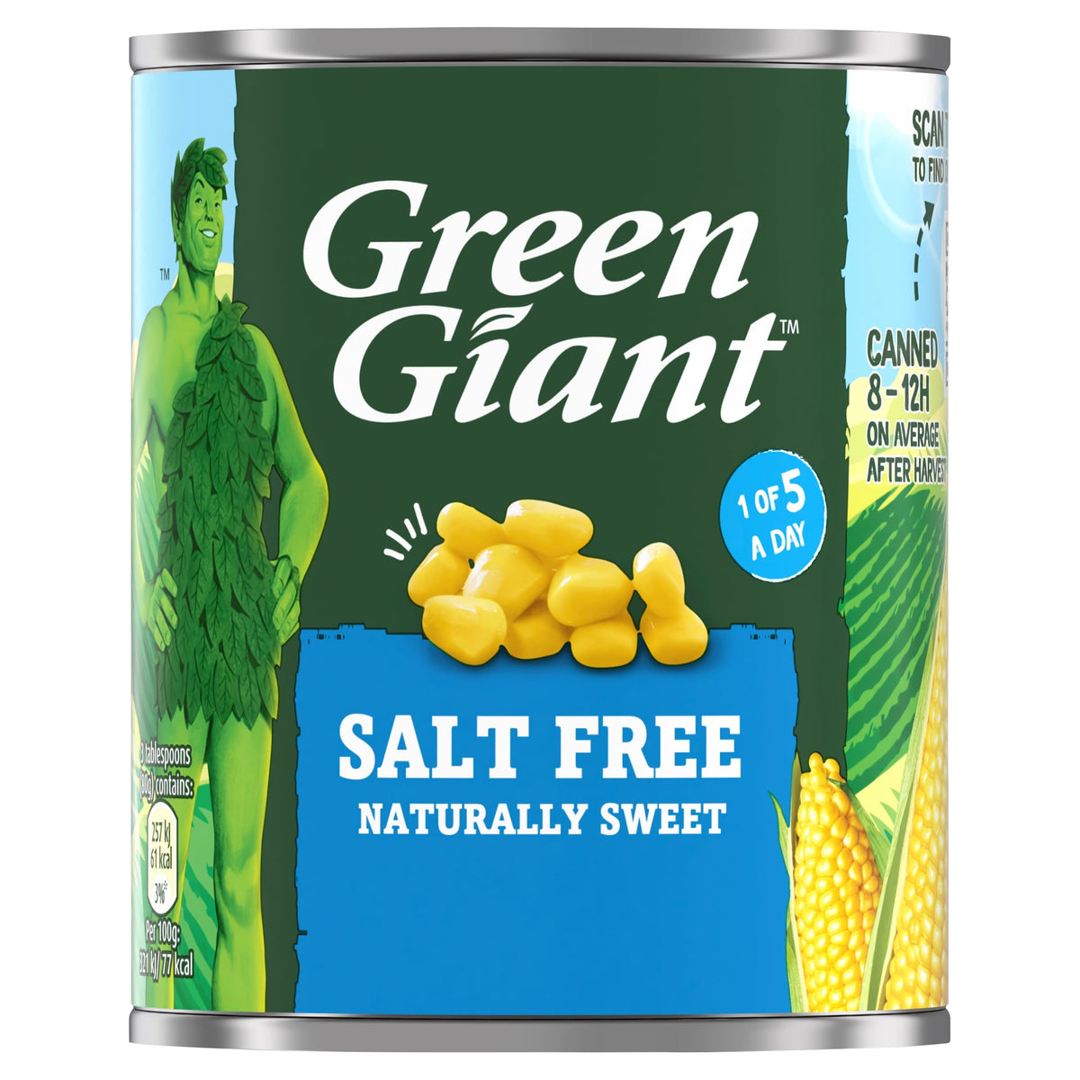 Green Giant Salt Free Sweetcorn 198g product pack