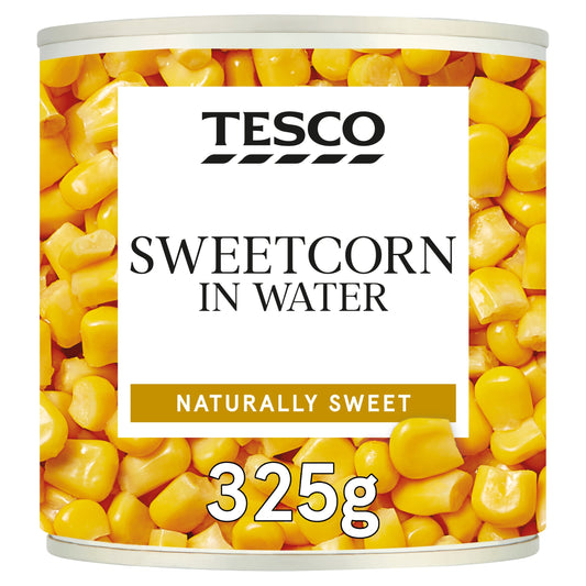 Tesco Naturally Sweet Sweetcorn 325g product pack