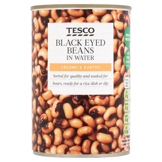 Tesco Black Eyed Beans in Water 400g product pack