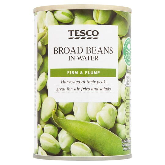 Tesco Broad Beans in Water 300g product pack
