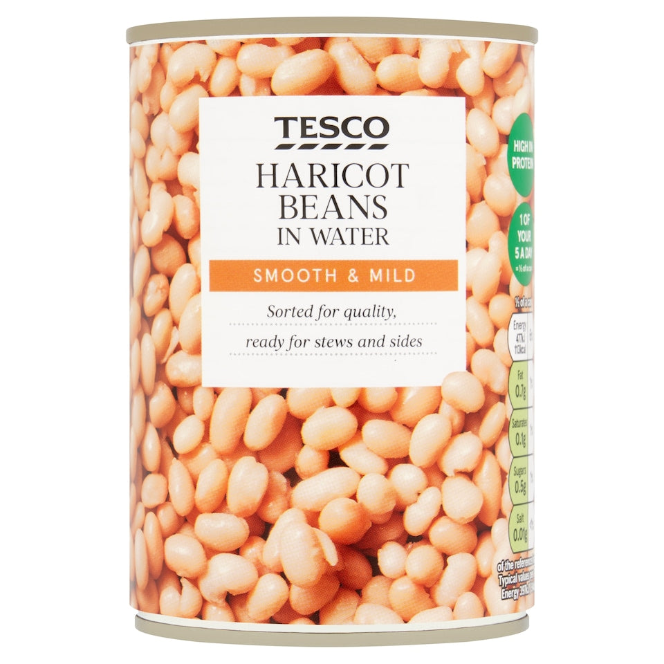 Tesco Haricot Beans in Water 400g pack