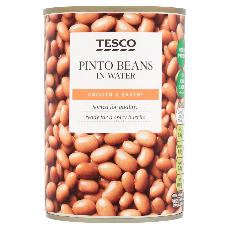 Tesco Pinto Beans in Water 390g pack