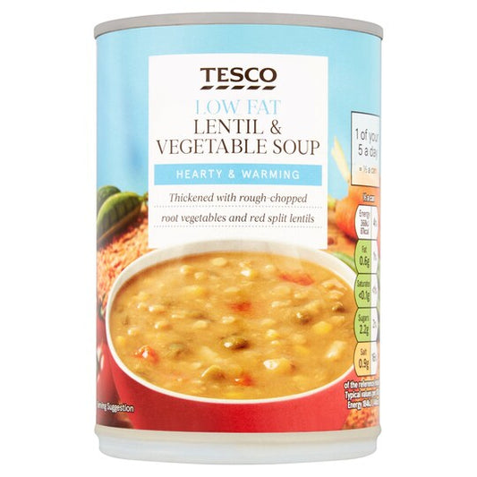 Tesco Low Fat Lentil & Vegetable Soup 400g product pack