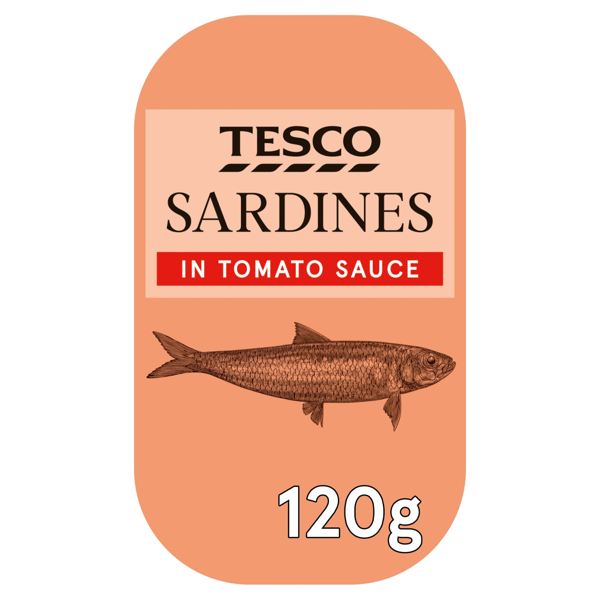 Tesco Sardines in Tomato Sauce 120g product pack