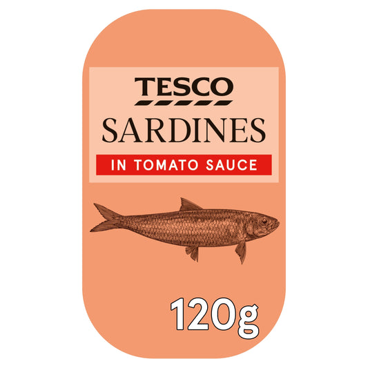 Tesco Sardines in Tomato Sauce 120g product pack