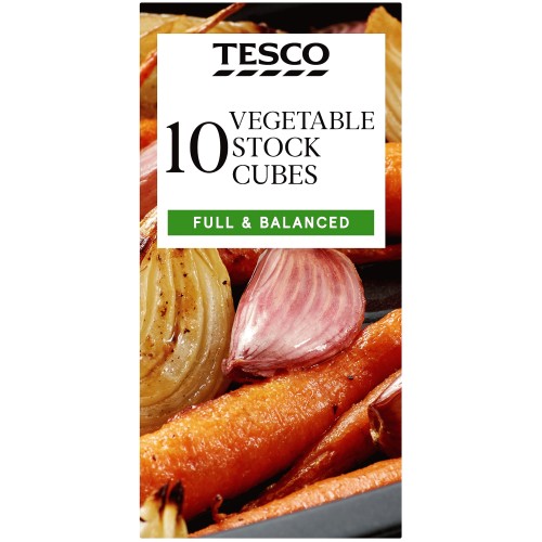 Tesco Vegetable Stock Cubes 10 Pack 100g