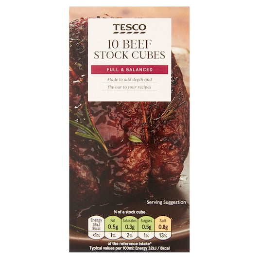 Tesco Beef Stock Cubes 10 Pack 100g