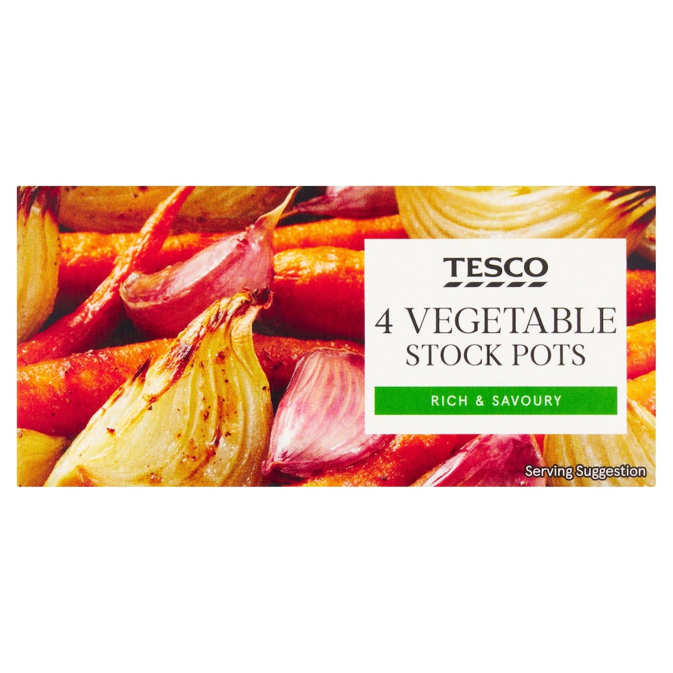 Tesco Vegetable Stock Pots 4 Pack 112g