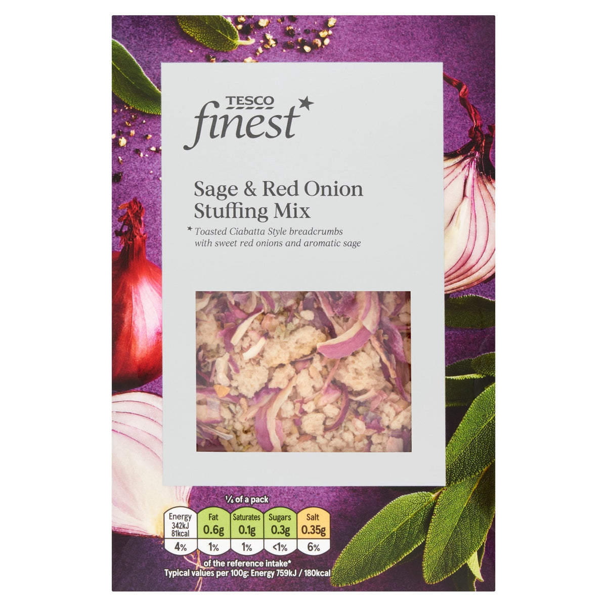 Tesco Finest Sage & Red Onion Stuffing 130g