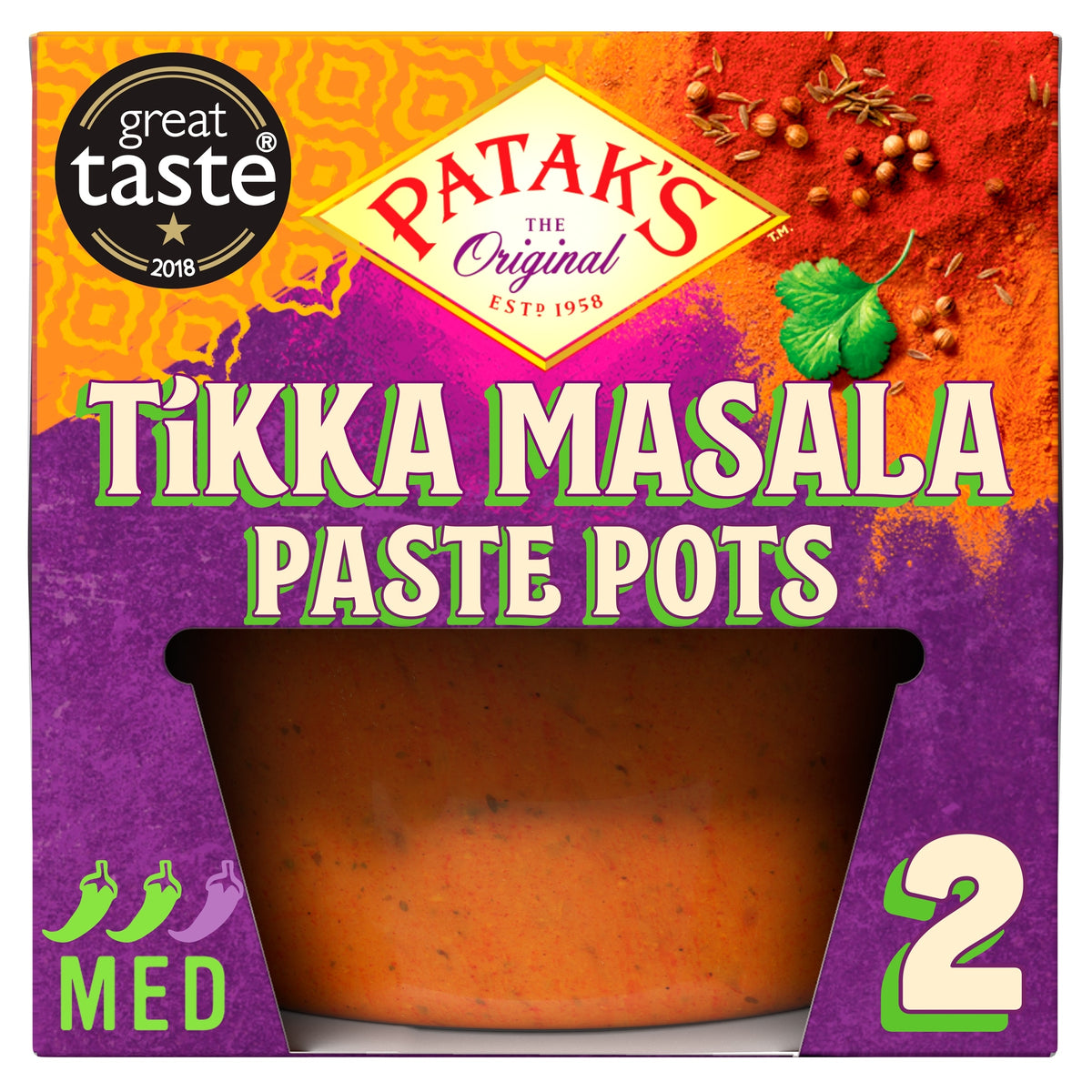 Patak's Tikka Masala Curry Paste Pots 2 x 70g