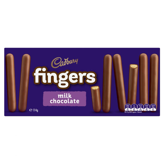 Cadbury milk chocolate fingers 114 g