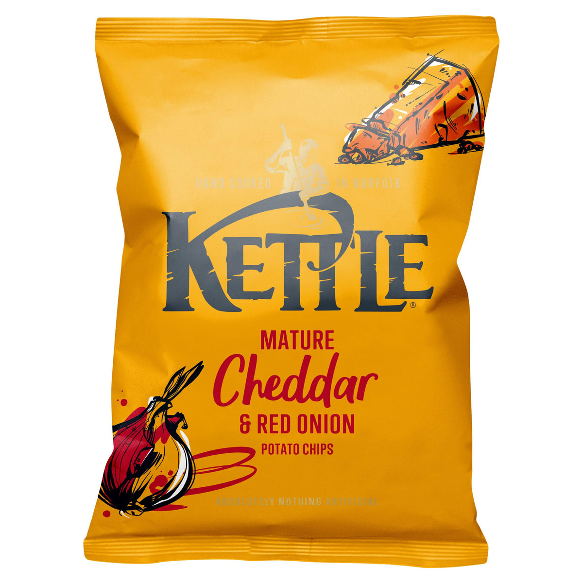 Kettle Chips Mature Cheddar and Red Onion 130 g