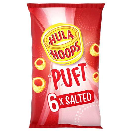 Hula Hoops Puft Salted 6 pack, 6 x 15 g