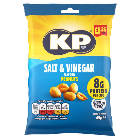 KP Salt and Vinegar peanuts 65 g