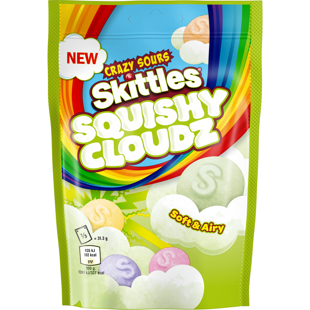 Skittles Squishy Cloudz Crazy Sours pouch 94 g